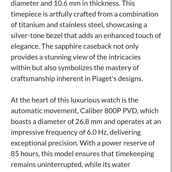 Piaget Polo FortyFive Men's Elegant Black and Silver Automatic Watch - Picture 7 of 9